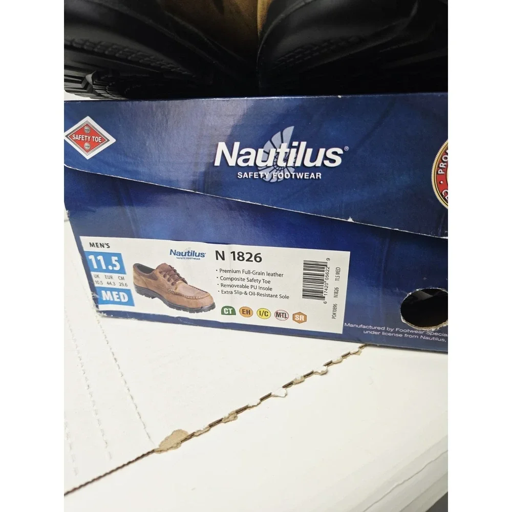 Nautilus‎ Mens safety shoe N1826 leather composite toe sz 11.5